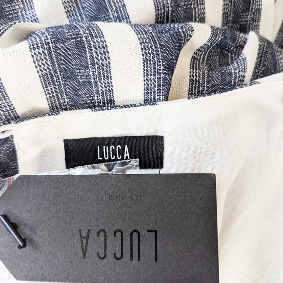 NWT Lucca Striped Linen Jumpsuit - Picture 3 of 5